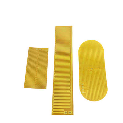 Élément de chauffe de Polyimide en métal d'OEM flexible avec la forme spéciale de couleur noire jaune